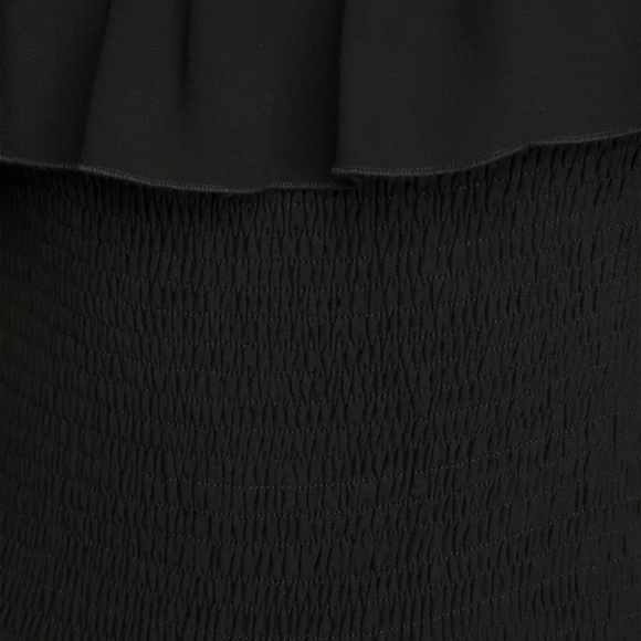 Lulus Like a Fairy Tale Black Maxi Dress M Smocked Tiered Tie Strap Boho Formal - Picture 4 of 10